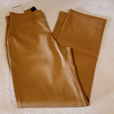 Hollister NWT Faux Leather Pants/Leggings Ultra High Rise Buttery Beige Color 26